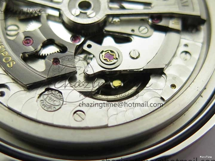 MIROTIME 0411 Packable Portuguese IW358304 ZF 1:1 Best Edition SS White Dial Blue Markers on Leather Strap A 7079